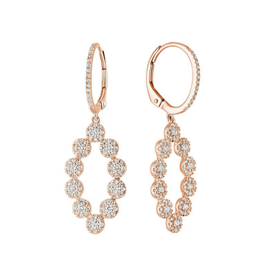 Martini Cup Fashion Diamond Dangle Earrings - RNB Jewellery