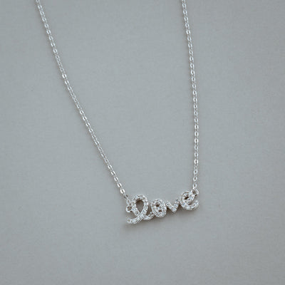 Mini "Love" Diamond Necklace - RNB Jewellery