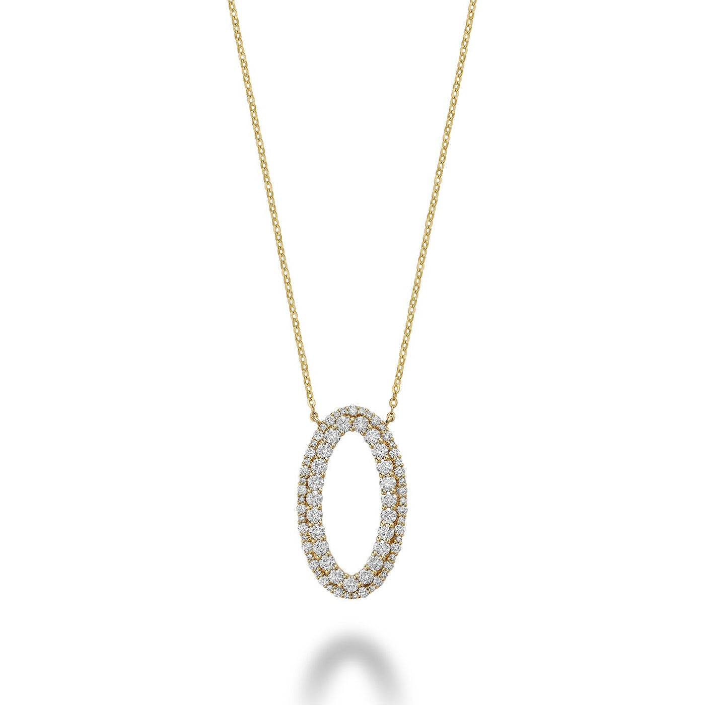 Oval Shape Fashion Diamond Necklace - RNB Jewellery