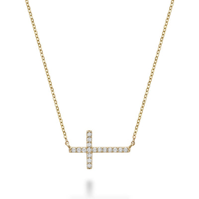 Religious Cross Diamond Necklace - RNB Jewellery
