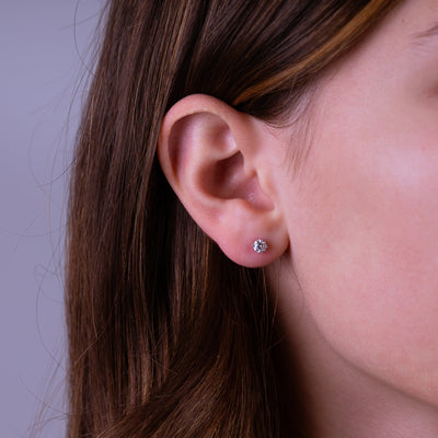 Solitaire Diamond Stud Earrings - RNB Jewellery