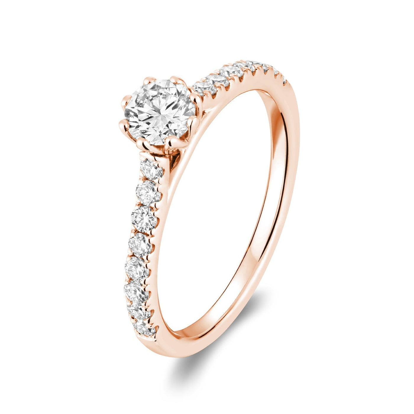 Solitaire Petal Diamond Engagement Ring - RNB Jewellery