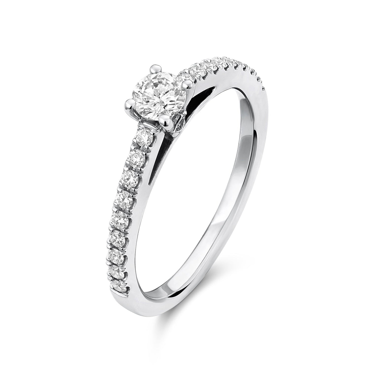 Solitaire Round Diamond Engagement Ring - RNB Jewellery