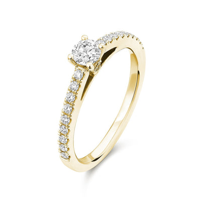 Solitaire Round Diamond Engagement Ring - RNB Jewellery
