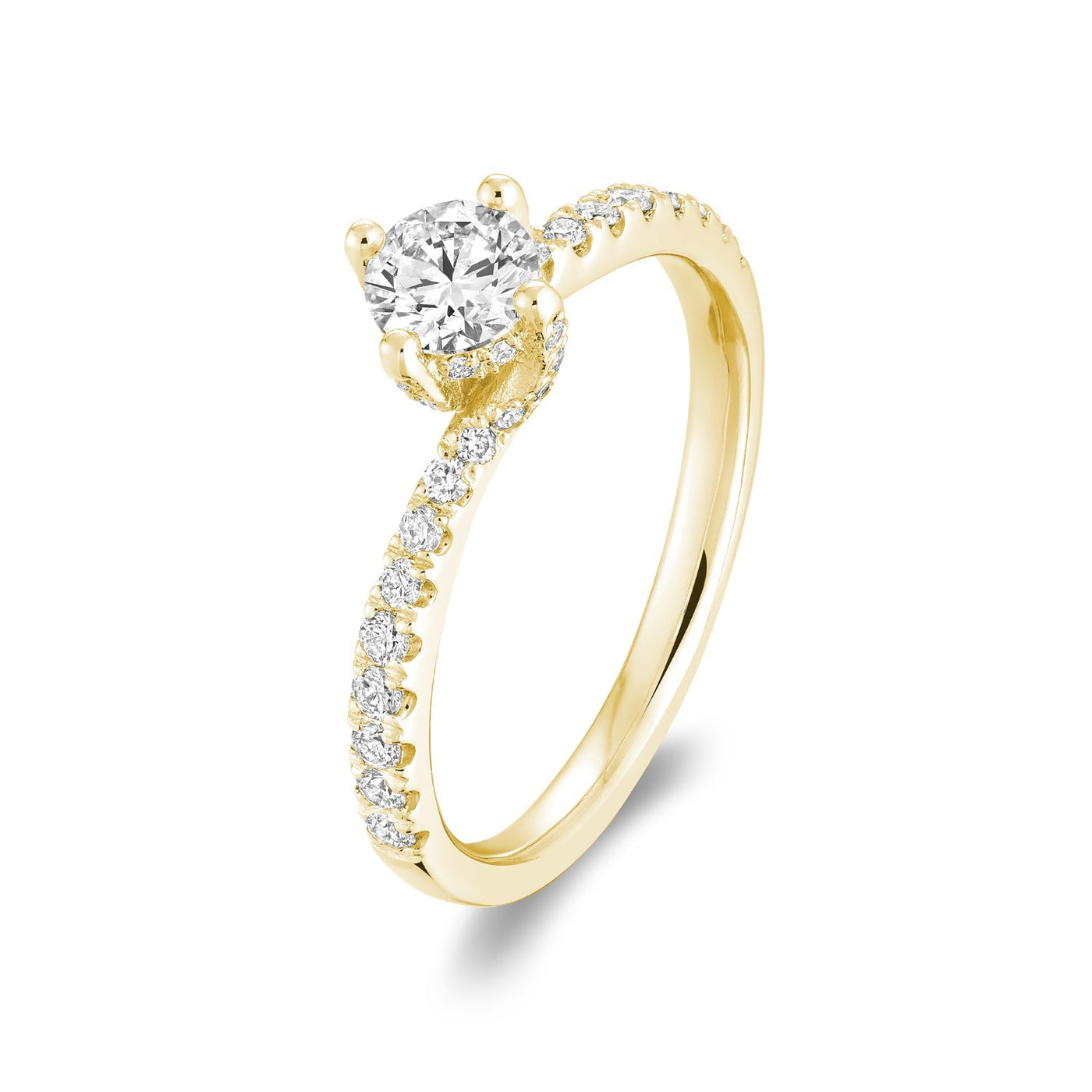 Solitaire Twist Diamond Engagement Ring - RNB Jewellery