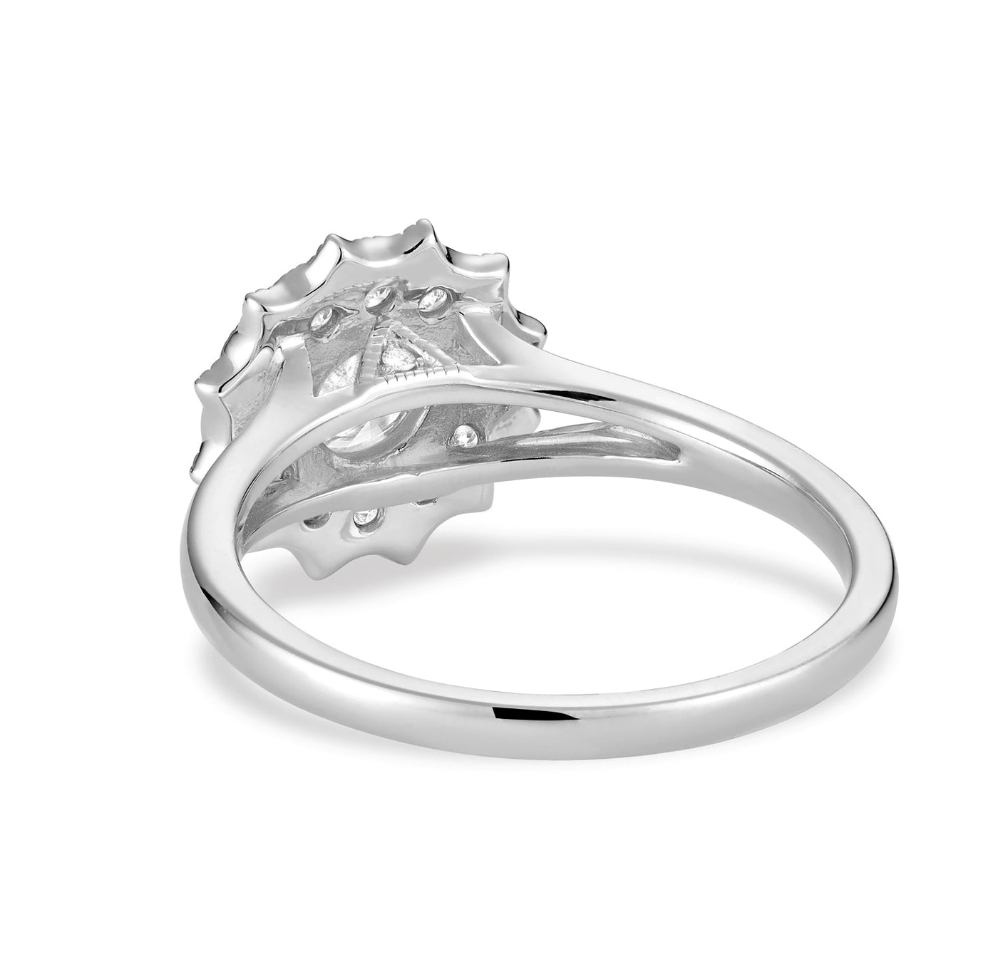 Vintage Flower Diamond Engagement Ring - RNB Jewellery