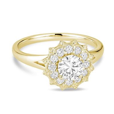 Vintage Flower Diamond Engagement Ring - RNB Jewellery